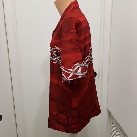 C-Two tribal flames button short sleeve shirt - Picture 5 of 7